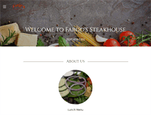 Tablet Screenshot of fargossteakhouse.com